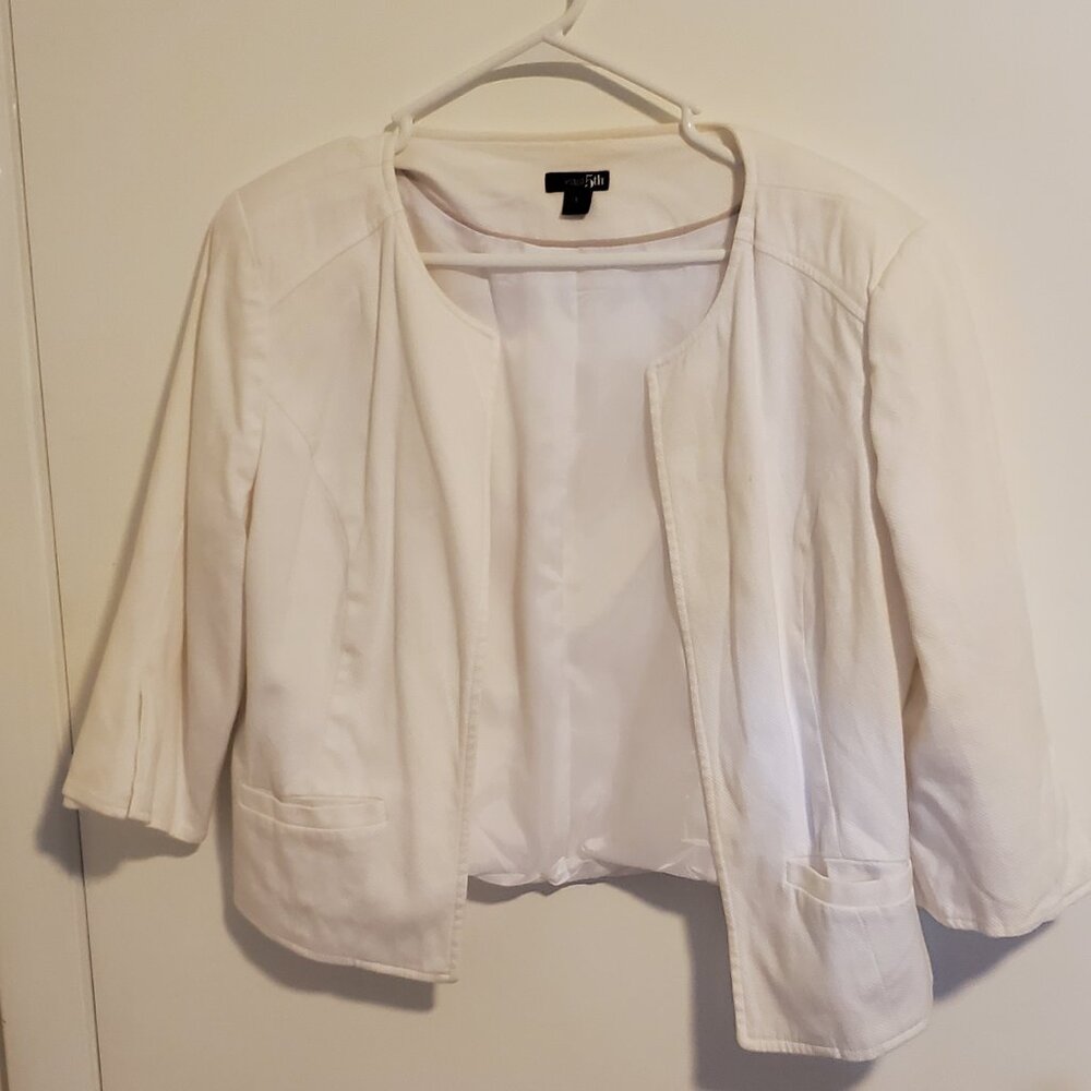 White textured jacket